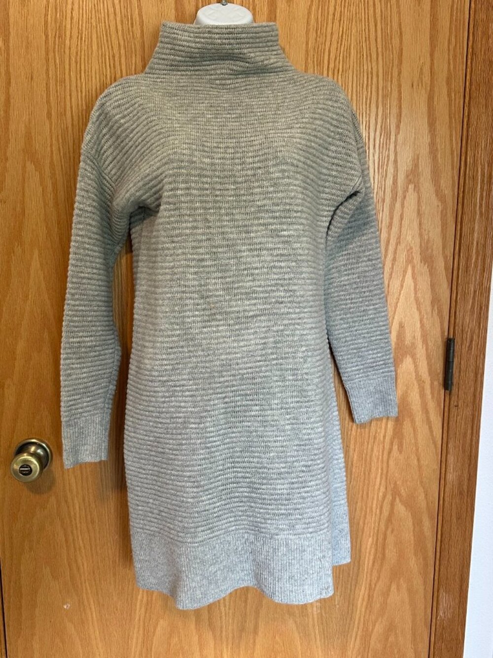 Madewell Skyscraper Merino Wool Funnel Neck Sweater Dress Gray‎ Size XS - Picture 6 of 6